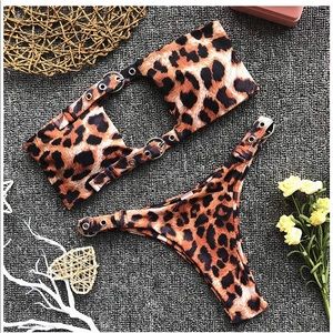 Never worn leopard bikini